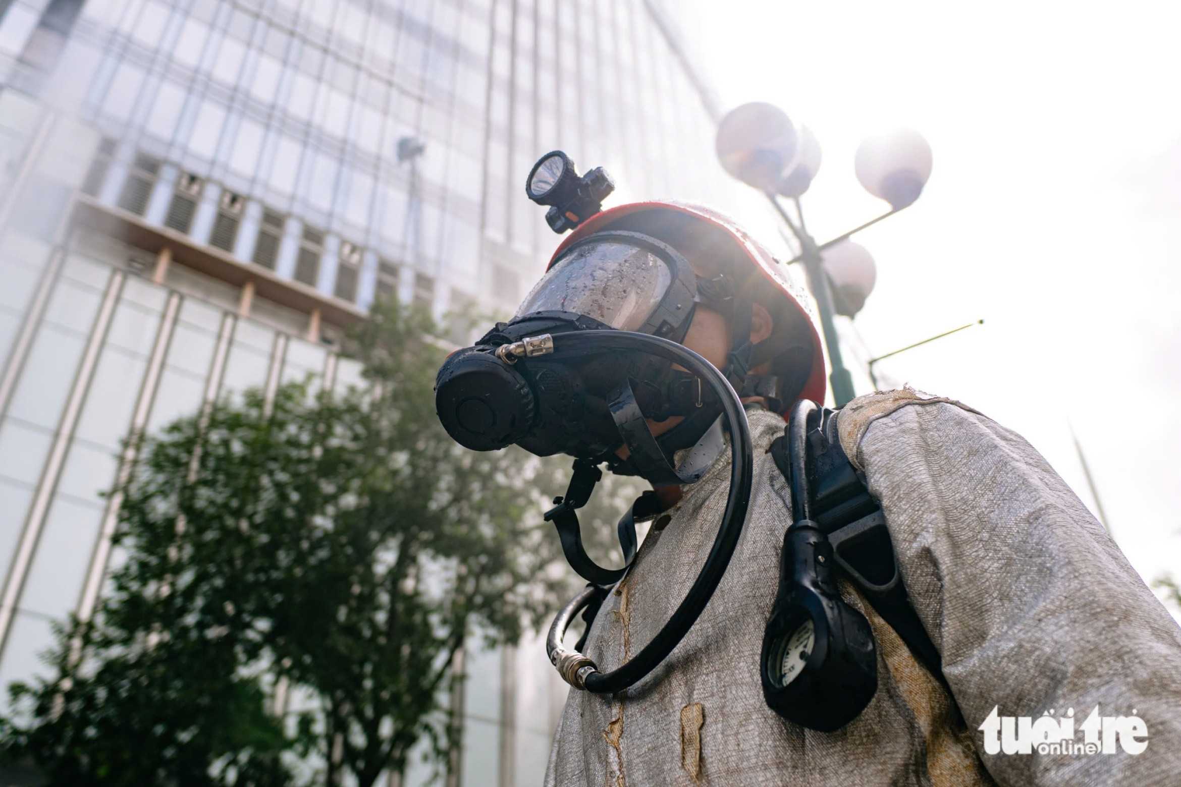 西贡中心大楼的消防和救援演练